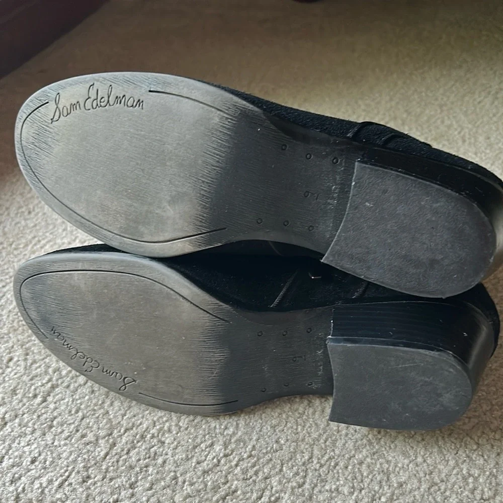 SAME EDELMAN BLK SUEDE ANKLE BOOTIE SZ 9